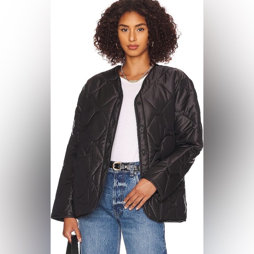 ANINE BING Andy Bomber Jacket QUILTED COAT size Small, No Flaw, classic style